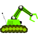 download Robot With A Claw clipart image with 45 hue color