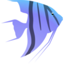 download Angel Fish clipart image with 180 hue color