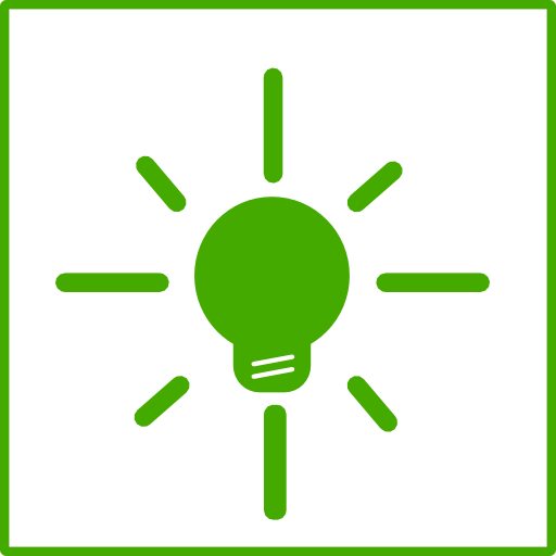 Eco Green Light Bulb Icon