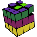 download Rubik 3d Colored clipart image with 45 hue color
