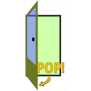download Sign Pop The Door clipart image with 45 hue color
