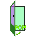 download Sign Pop The Door clipart image with 90 hue color