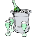 download Champagne On Ice clipart image with 90 hue color