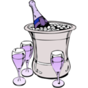 download Champagne On Ice clipart image with 225 hue color