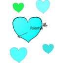 download Valentinas Day clipart image with 180 hue color