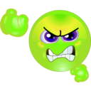 download Rage Smiley Emoticon clipart image with 45 hue color