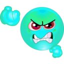 download Rage Smiley Emoticon clipart image with 135 hue color