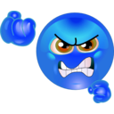 download Rage Smiley Emoticon clipart image with 180 hue color