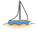 download Boat clipart image with 180 hue color
