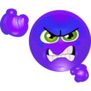 download Rage Smiley Emoticon clipart image with 225 hue color