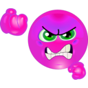 download Rage Smiley Emoticon clipart image with 270 hue color