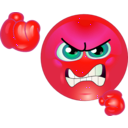 download Rage Smiley Emoticon clipart image with 315 hue color