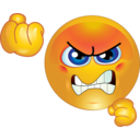 download Rage Smiley Emoticon clipart image with 0 hue color