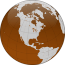 download Globe With Borders clipart image with 180 hue color
