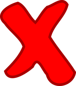 Red Not Ok Failure Symbol