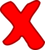 Red Not Ok Failure Symbol