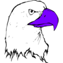 download Eagle clipart image with 225 hue color