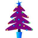 download Christmas Tree clipart image with 180 hue color