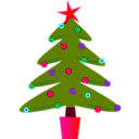 download Christmas Tree clipart image with 315 hue color