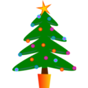 download Christmas Tree clipart image with 0 hue color