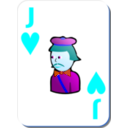 download White Deck Jack Of Hearts clipart image with 180 hue color