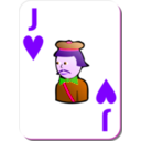 download White Deck Jack Of Hearts clipart image with 270 hue color