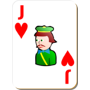download White Deck Jack Of Hearts clipart image with 0 hue color