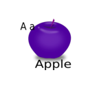 download A For Apple clipart image with 270 hue color