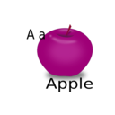 download A For Apple clipart image with 315 hue color