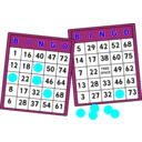 download Bingo Cards clipart image with 180 hue color