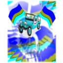 download Jeep clipart image with 180 hue color