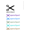 download Openclipart Scissors Logo Guide clipart image with 180 hue color