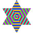 download Hexagram Triangle Stripes clipart image with 225 hue color
