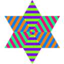 download Hexagram Triangle Stripes clipart image with 270 hue color