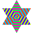download Hexagram Triangle Stripes clipart image with 315 hue color