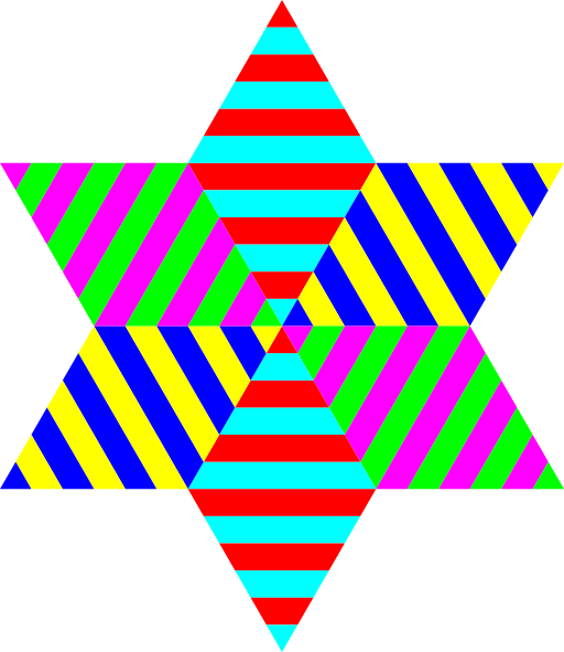 Hexagram Triangle Stripes