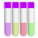 download Test Tubes With Caps clipart image with 45 hue color