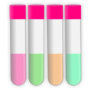 download Test Tubes With Caps clipart image with 90 hue color
