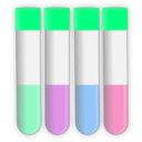 download Test Tubes With Caps clipart image with 270 hue color