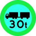 download 30t Truck Sign clipart image with 135 hue color