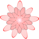 download Pink Flower clipart image with 0 hue color