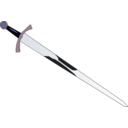 download Sword clipart image with 180 hue color