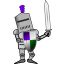download Chevalier Combattant clipart image with 270 hue color