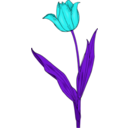 download Colored Tulip clipart image with 180 hue color