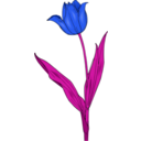 download Colored Tulip clipart image with 225 hue color