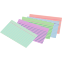 download Stack Of Colored Index Cards clipart image with 315 hue color
