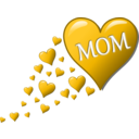 download Mothers Day Heart With Small Hearts Track clipart image with 45 hue color