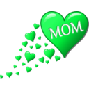 download Mothers Day Heart With Small Hearts Track clipart image with 135 hue color