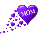 download Mothers Day Heart With Small Hearts Track clipart image with 270 hue color