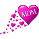 download Mothers Day Heart With Small Hearts Track clipart image with 315 hue color